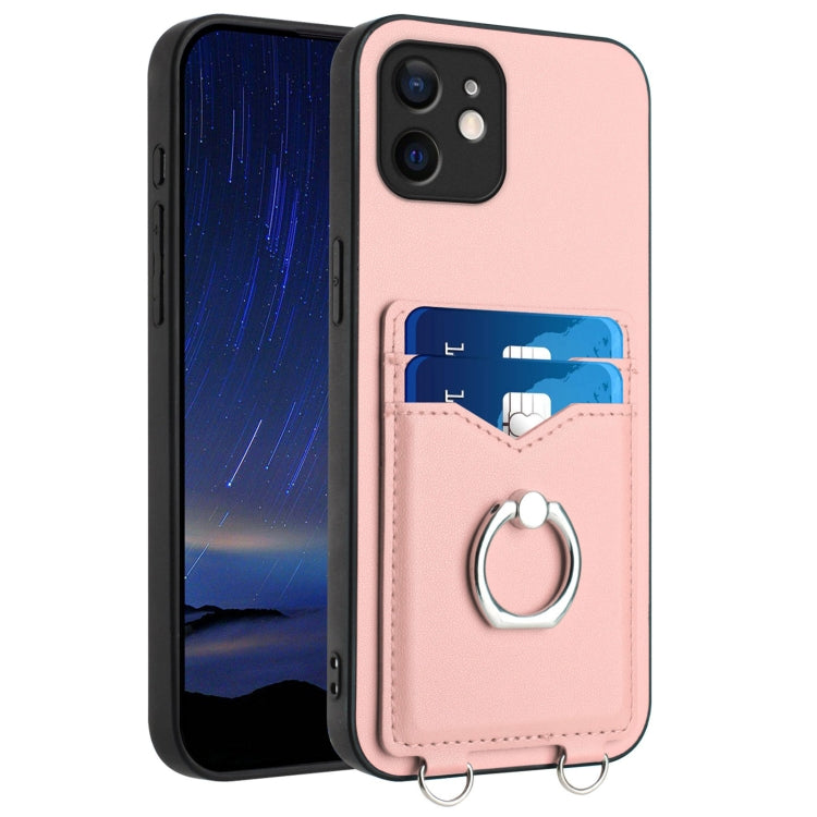R20 Ring Card Holder Phone Case, For iPhone 13 mini, For iPhone 12, For iPhone 12 Pro Max, For iPhone 12 Pro