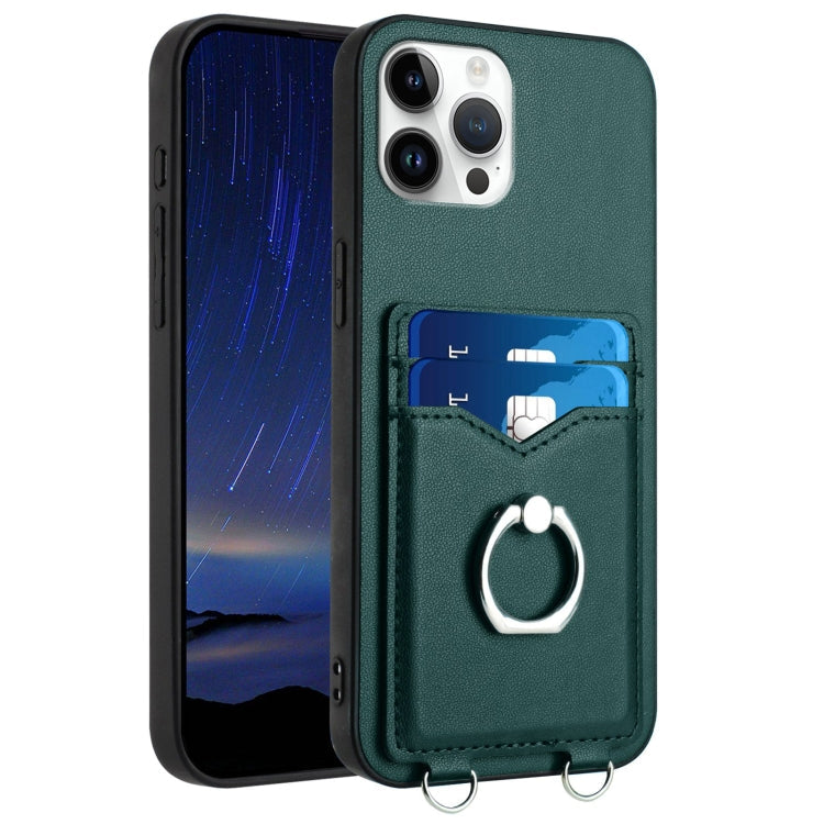 R20 Ring Card Holder Phone Case, For iPhone 13 mini, For iPhone 12, For iPhone 12 Pro Max, For iPhone 12 Pro