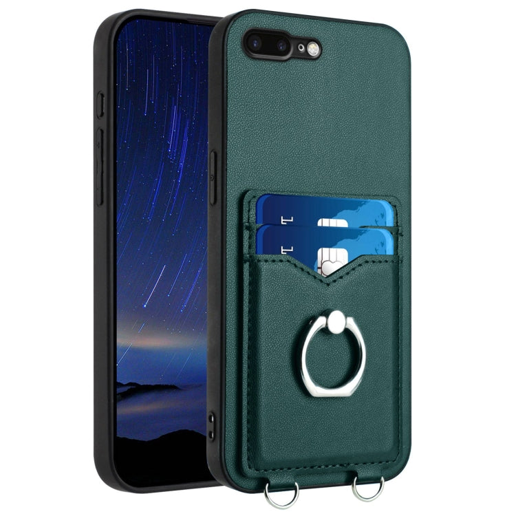 R20 Ring Card Holder Phone Case, For iPhone XS / X, For iPhone XR, For iPhone XS Max, For iPhone 8 Plus / 7 Plus