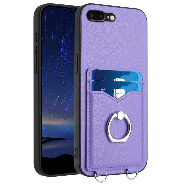 R20 Ring Card Holder Phone Case, For iPhone XS / X, For iPhone XR, For iPhone XS Max, For iPhone 8 Plus / 7 Plus