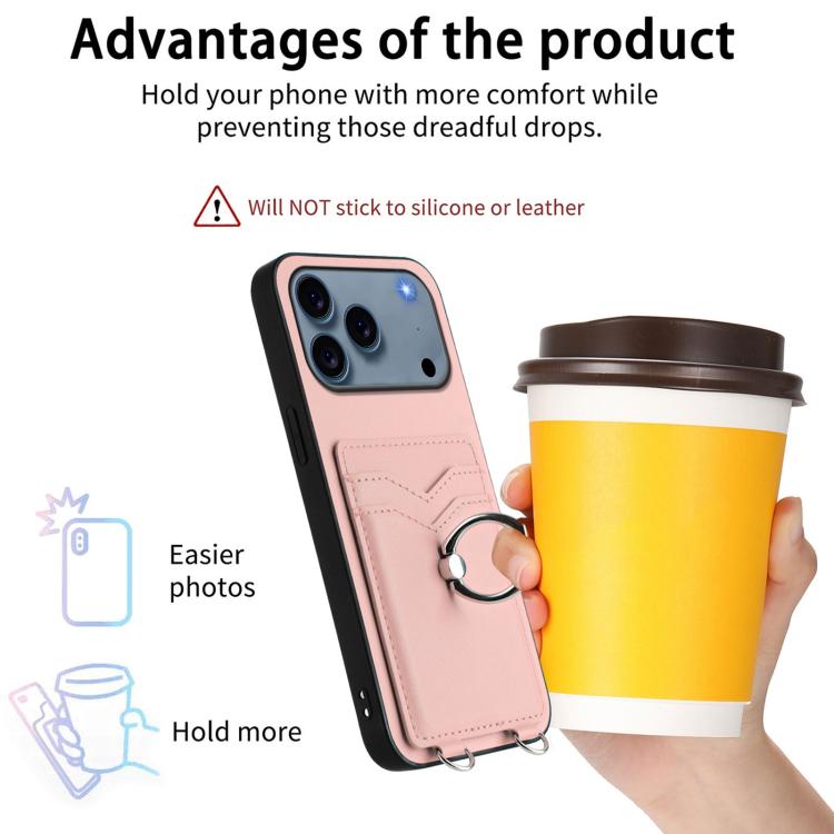 R20 Ring Card Holder Phone Case, For iPhone 17 Pro Max, For iPhone 17 Pro, For iPhone 17, For iPhone Air