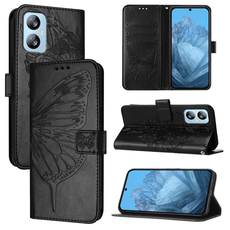 Embossed Butterfly Leather Phone Case, For Blackview A52