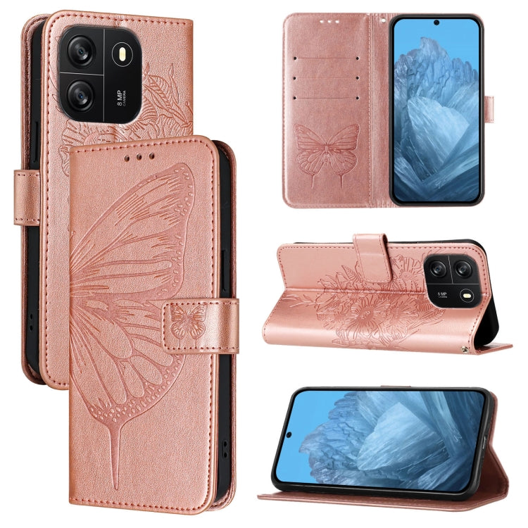 Embossed Butterfly Leather Phone Case, For Blackview Wave 6C, For Blackview Shark 8, For Blackview A53
