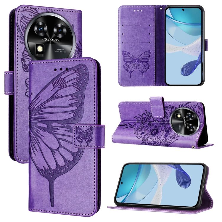 Embossed Butterfly Leather Phone Case, For Oukitel C37, For Oukitel C51, For Oukitel C38