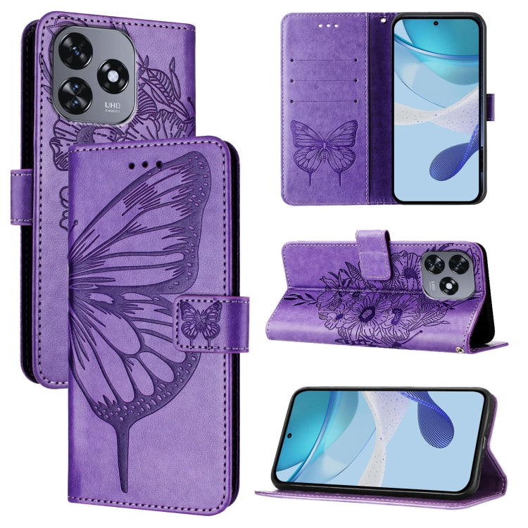 Embossed Butterfly Leather Phone Case, For Oukitel C37, For Oukitel C51, For Oukitel C38