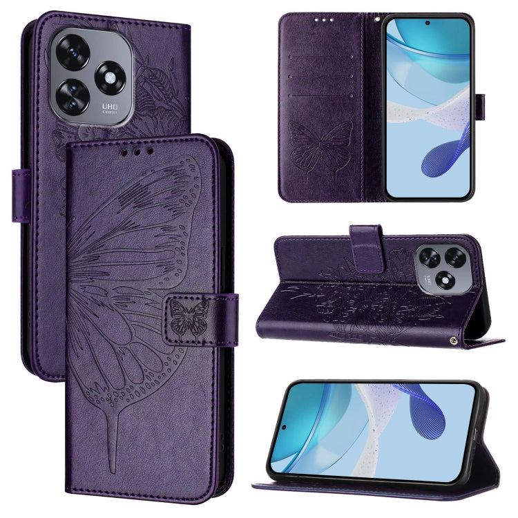 Embossed Butterfly Leather Phone Case, For Oukitel C37, For Oukitel C51, For Oukitel C38