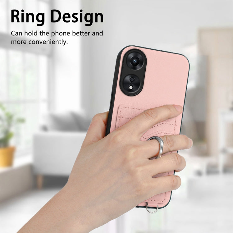 R20 Ring Card Holder Phone Case, For OPPO A78 4G Global, For OPPO A17 Global, For OPPO A79 5G Global