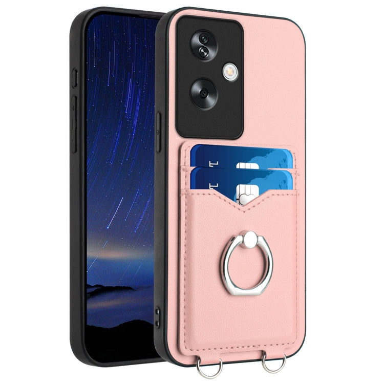 R20 Ring Card Holder Phone Case, For OPPO A78 4G Global, For OPPO A17 Global, For OPPO A79 5G Global
