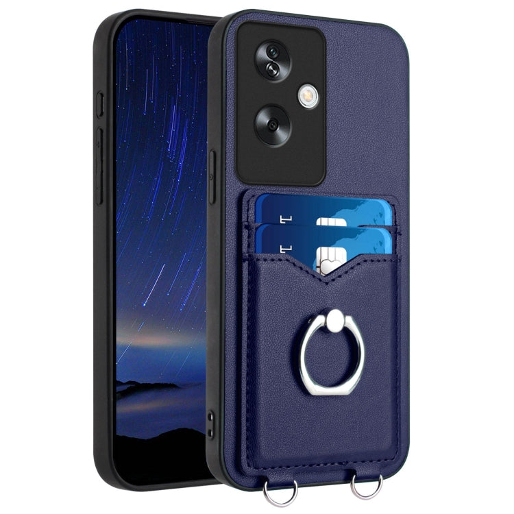 R20 Ring Card Holder Phone Case, For OPPO A78 4G Global, For OPPO A17 Global, For OPPO A79 5G Global