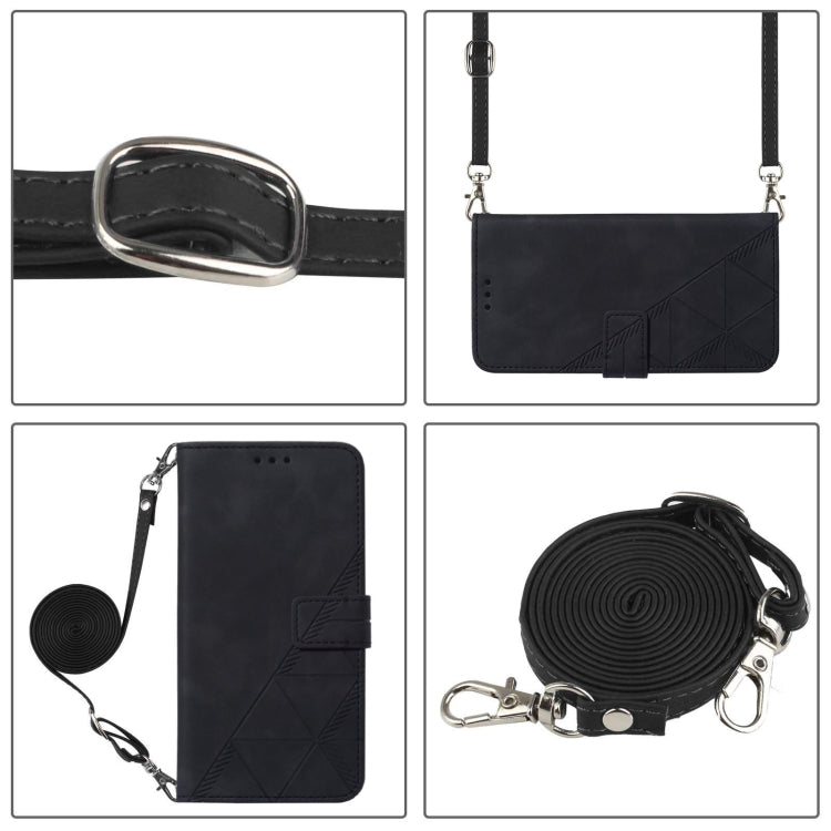 Crossbody 3D Embossed Flip Leather Phone Case, For Itel A48