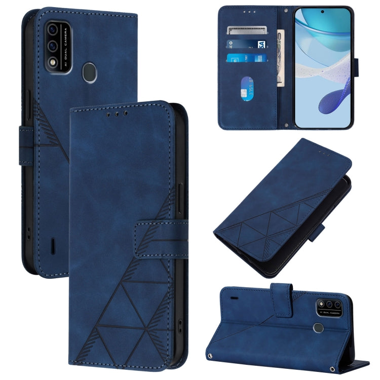 Crossbody 3D Embossed Flip Leather Phone Case, For Itel A48