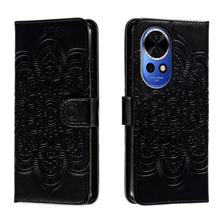 Sun Mandala Embossing Pattern Phone Leather Case, For Huawei Nova 12