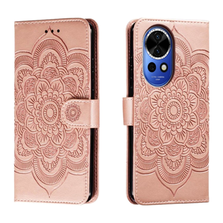Sun Mandala Embossing Pattern Phone Leather Case, For Huawei Nova 12