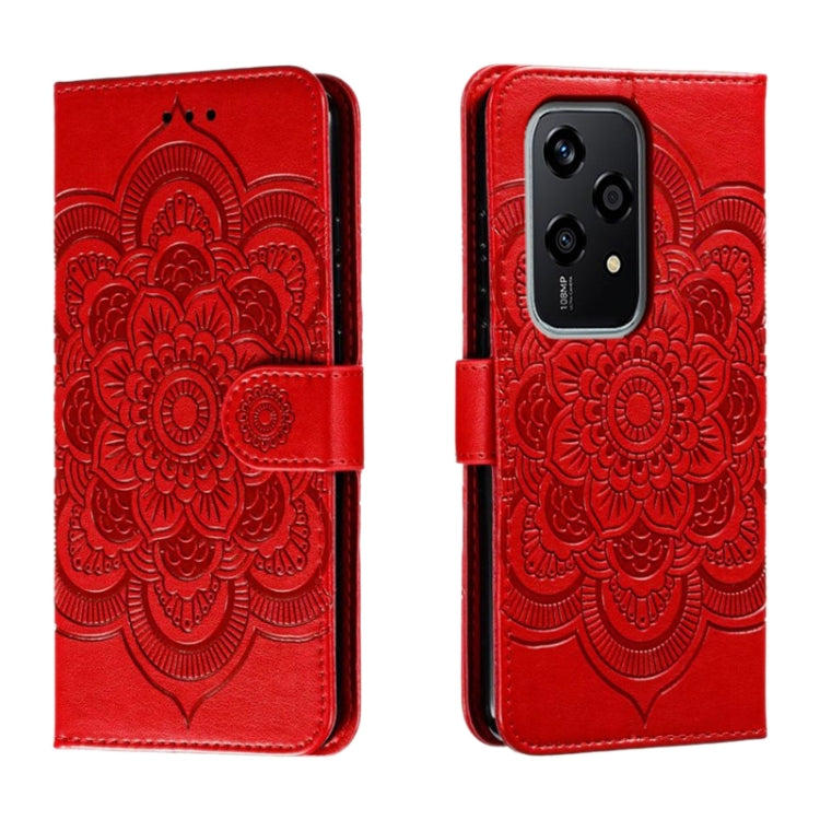 Sun Mandala Embossing Pattern Phone Leather Case, For Honor Magic7 Pro, For Honor Play 60 Plus / 200 Smart / X7C, For Honor 200 Lite Global