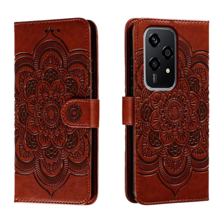Sun Mandala Embossing Pattern Phone Leather Case, For Honor Magic7 Pro, For Honor Play 60 Plus / 200 Smart / X7C, For Honor 200 Lite Global