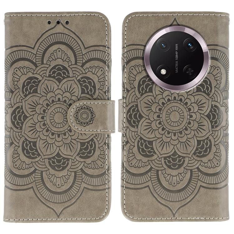 Sun Mandala Embossing Pattern Phone Leather Case, For Honor 400 Lite Global, For Honor 400 Global 156.5mm, For Honor Magic7 Lite
