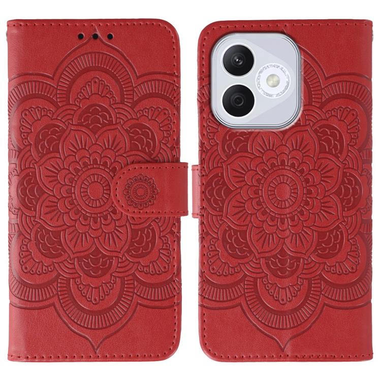 Sun Mandala Embossing Pattern Phone Leather Case, For Honor 400 Lite Global, For Honor 400 Global 156.5mm, For Honor Magic7 Lite
