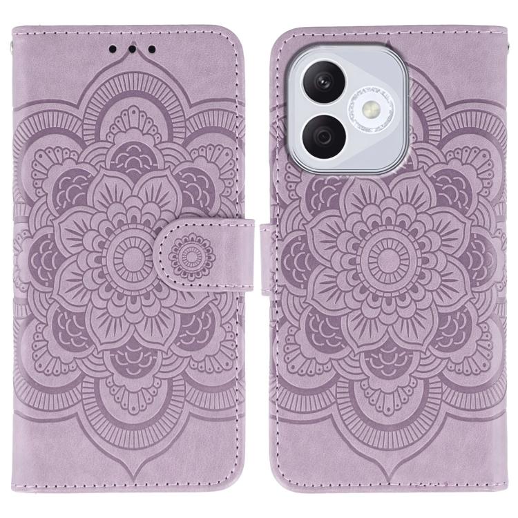 Sun Mandala Embossing Pattern Phone Leather Case, For Honor 400 Lite Global, For Honor 400 Global 156.5mm, For Honor Magic7 Lite