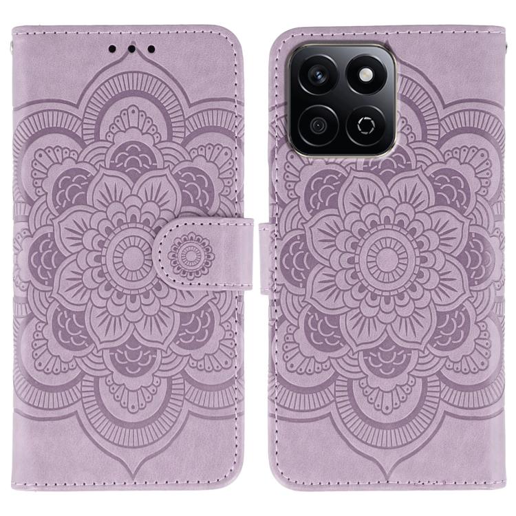 Sun Mandala Embossing Pattern Phone Leather Case, For Honor Magic7 Pro, For Honor Play 60 Plus / 200 Smart / X7C, For Honor 200 Lite Global
