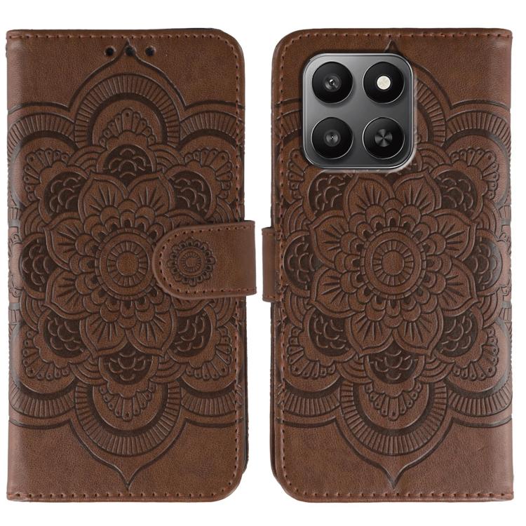 Sun Mandala Embossing Pattern Phone Leather Case, For Honor Magic8 Pro, For Honor Magic8, For Honor X7d 5G