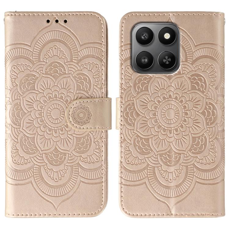 Sun Mandala Embossing Pattern Phone Leather Case, For Honor Magic8 Pro, For Honor Magic8, For Honor X7d 5G