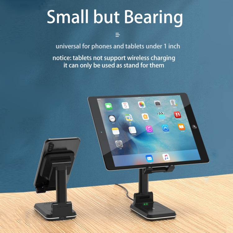 T6 2 in 1 Portable Folding Stand Wireless Charging, Single Charge, Double Charge