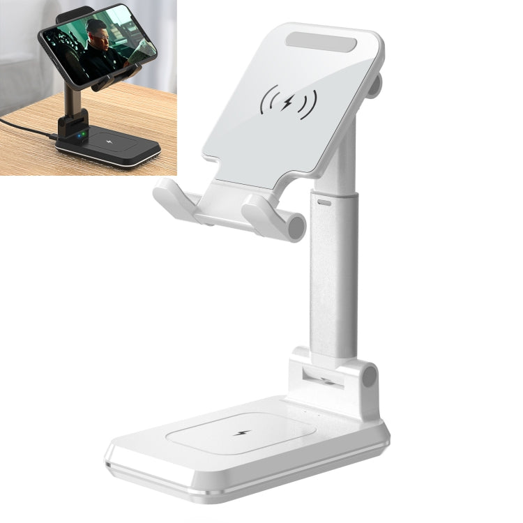 T6 2 in 1 Portable Folding Stand Wireless Charging, Single Charge, Double Charge