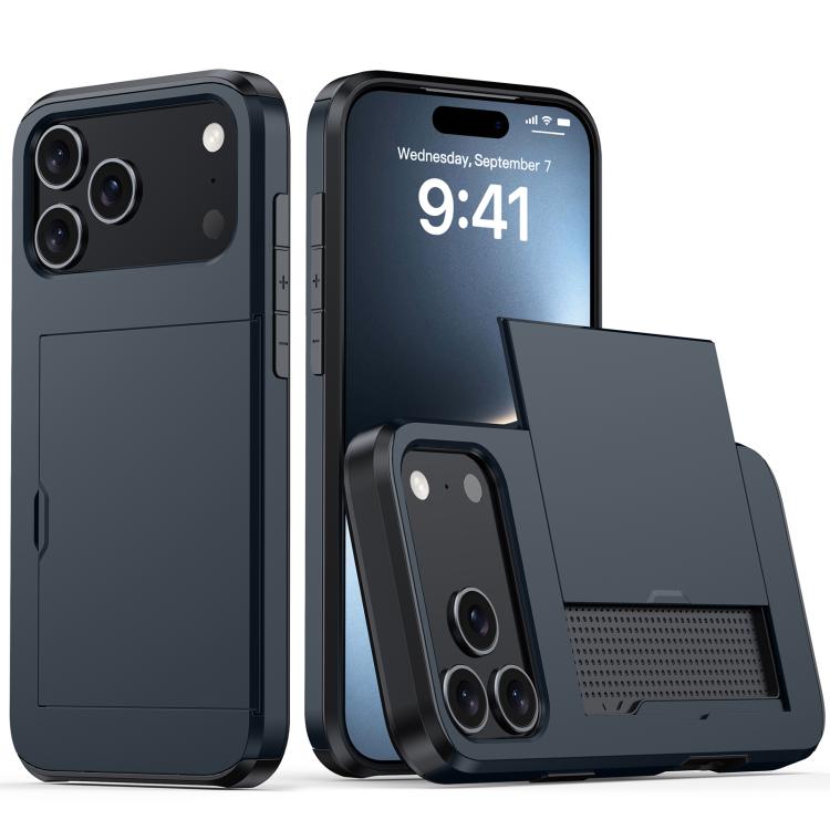 Shockproof Armor Phone Case with Card Slot, For iPhone 17 Pro, For iPhone 17