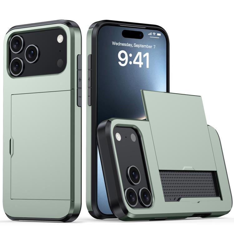 Shockproof Armor Phone Case with Card Slot, For iPhone 17 Pro, For iPhone 17