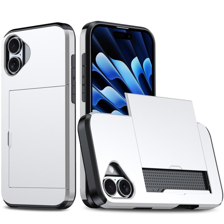Shockproof Armor Phone Case with Card Slot, For iPhone 17 Pro, For iPhone 17