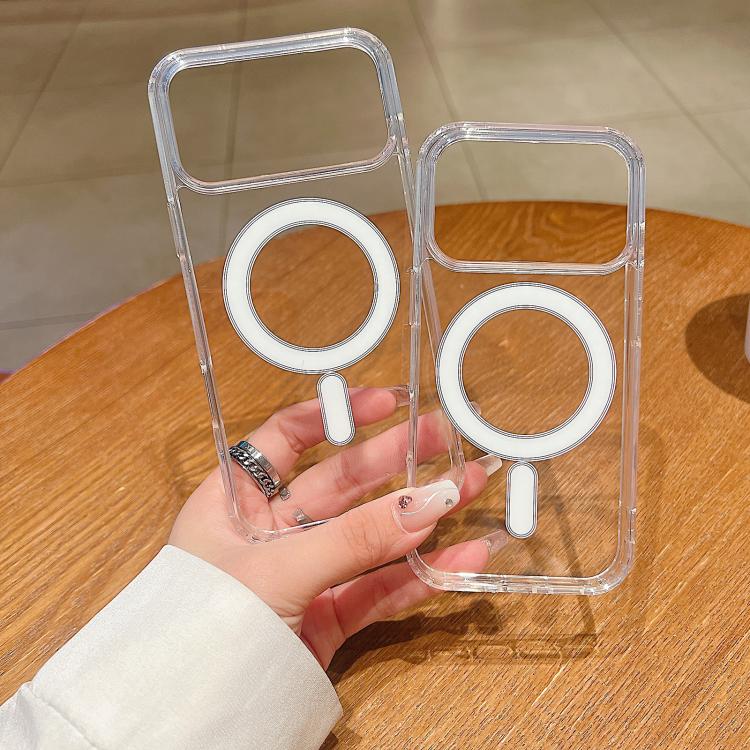 Large Hole Camera MagSafe Magnetic Clear Acrylic TPU Case, For iPhone 17 Pro Max, For iPhone 17 Pro, For iPhone 17, For iPhone Air, For iPhone 16 Pro Max, For iPhone 16 Pro, For iPhone 16 Plus, For iPhone 16