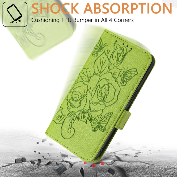 Embossed Rose RFID Anti-theft Leather Phone Case, For iPhone 13 mini, For iPhone 12  / 12 Pro, For iPhone 12 Pro Max, For iPhone 12 mini