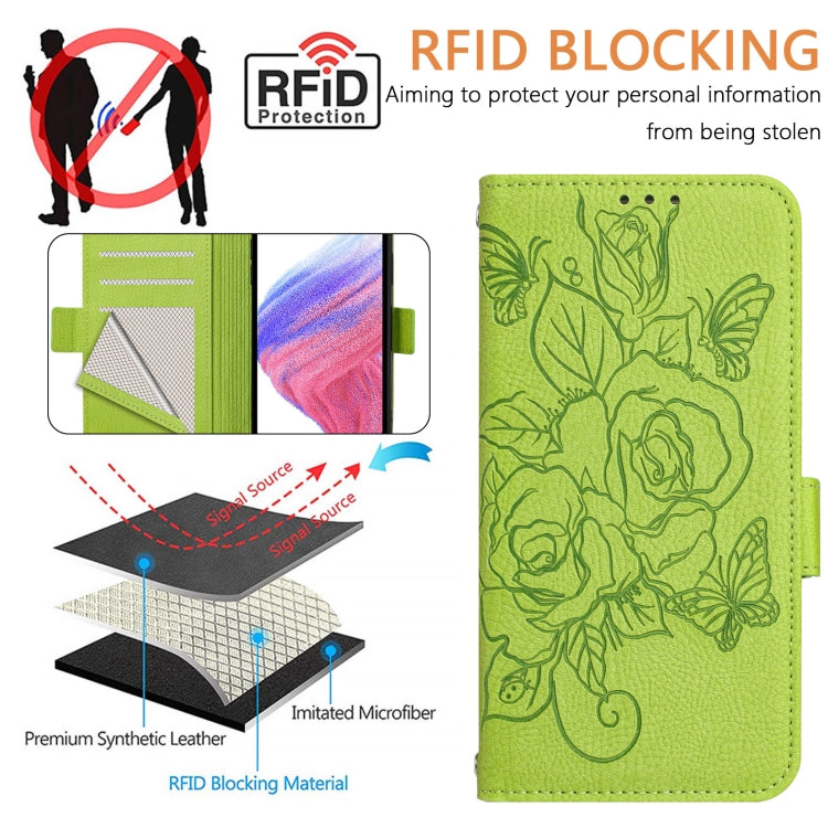 Embossed Rose RFID Anti-theft Leather Phone Case, For Ulefone Note 18 Ultra, For Ulefone Note 14