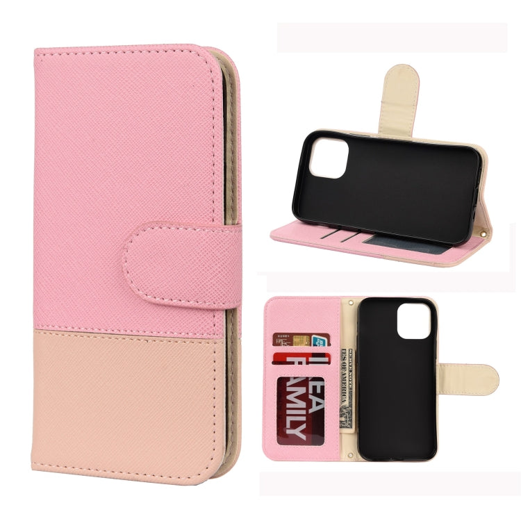 Splicing Color Horizontal Flip Leather Case with Holder & Photo Frame & Card Slots & Wallet, For iPhone 12 mini, For iPhone 12 / 12 Pro