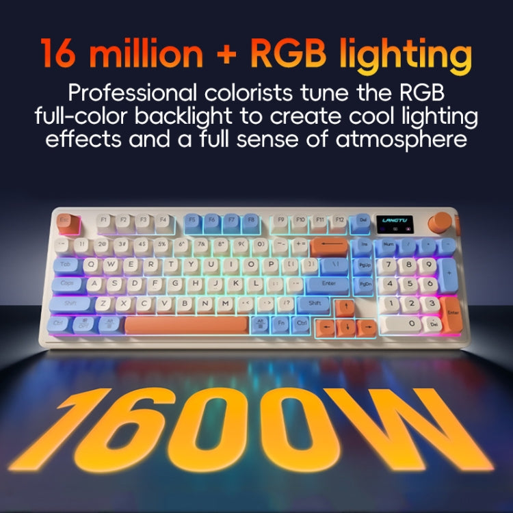 LANGTU L98 Wired RGB Gaming Keyboard(Blue White)