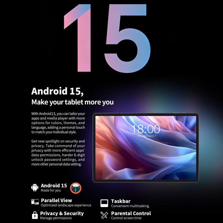 Teclast T65 Max Tablet PC 13 inch,  Android 15 MediaTek Helio G99 Octa Core, 4G LTE Dual SIM, T65 Max