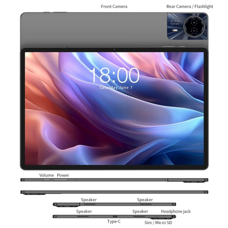 Teclast T65 Max Tablet PC 13 inch,  Android 15 MediaTek Helio G99 Octa Core, 4G LTE Dual SIM, T65 Max