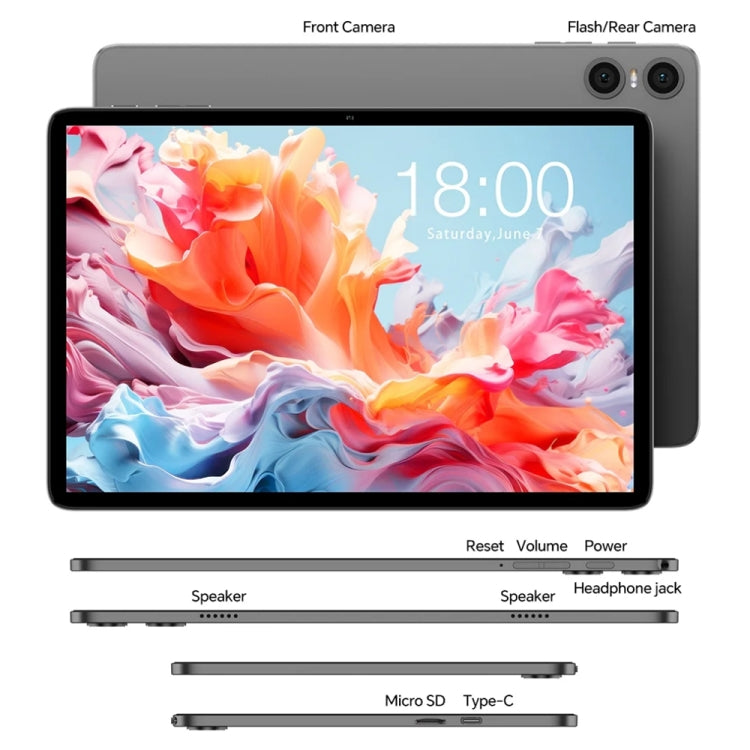 Teclast P30T Tablet PC with Leather Case & Keyboard 10.1 inch WiFi6,  Android 15 Unisoc T606 Octa-core, P30T