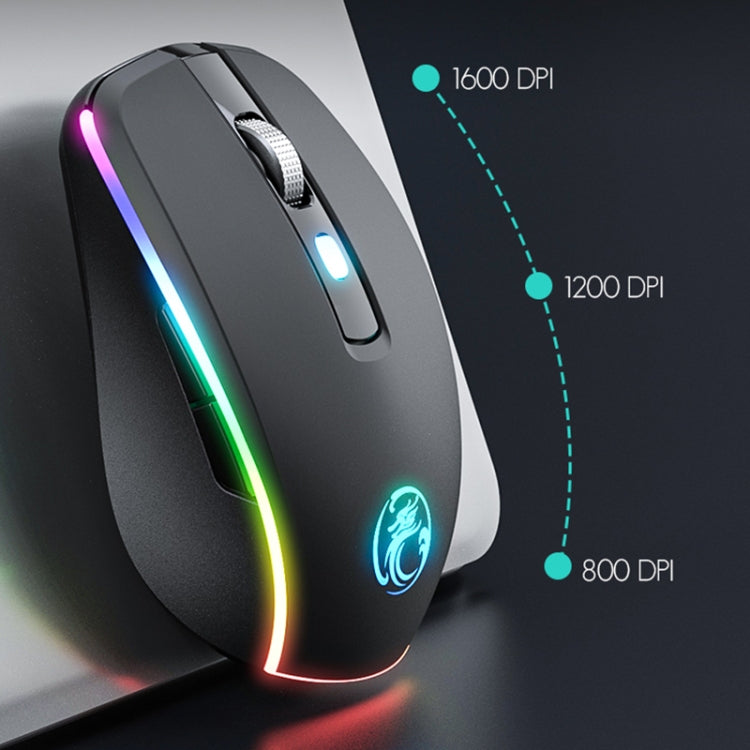 iMICE G903 2.4G Single Mode 6-key Silent Wireless Gaming Mouse(Black)