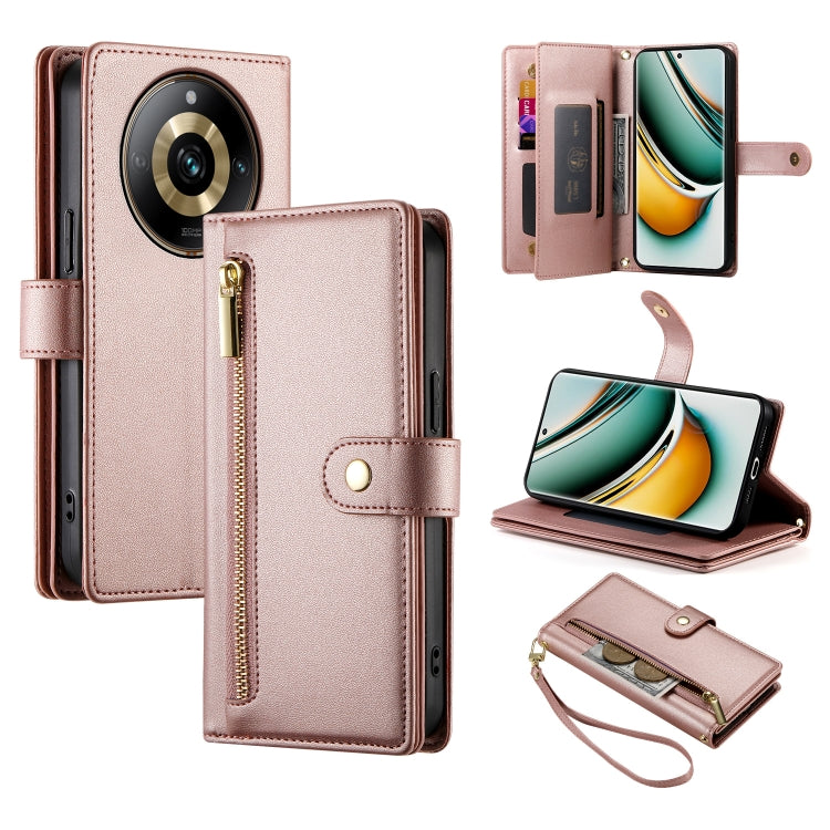 Nine Card-slot Zipper Wallet Bag Leather Phone Case, For Realme 11 4G, For Realme 11 5G / 11x, For Realme C53 / Narzo N53 4G, For Realme 11 Pro / 11 Pro+