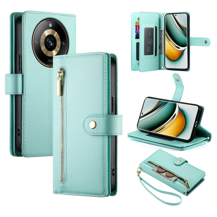 Nine Card-slot Zipper Wallet Bag Leather Phone Case, For Realme 11 4G, For Realme 11 5G / 11x, For Realme C53 / Narzo N53 4G, For Realme 11 Pro / 11 Pro+