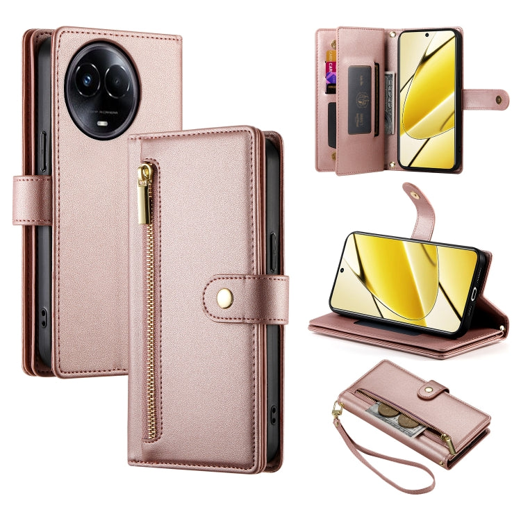 Nine Card-slot Zipper Wallet Bag Leather Phone Case, For Realme 11 4G, For Realme 11 5G / 11x, For Realme C53 / Narzo N53 4G, For Realme 11 Pro / 11 Pro+
