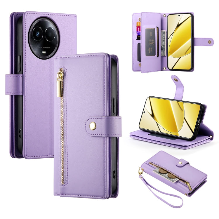 Nine Card-slot Zipper Wallet Bag Leather Phone Case, For Realme 11 4G, For Realme 11 5G / 11x, For Realme C53 / Narzo N53 4G, For Realme 11 Pro / 11 Pro+