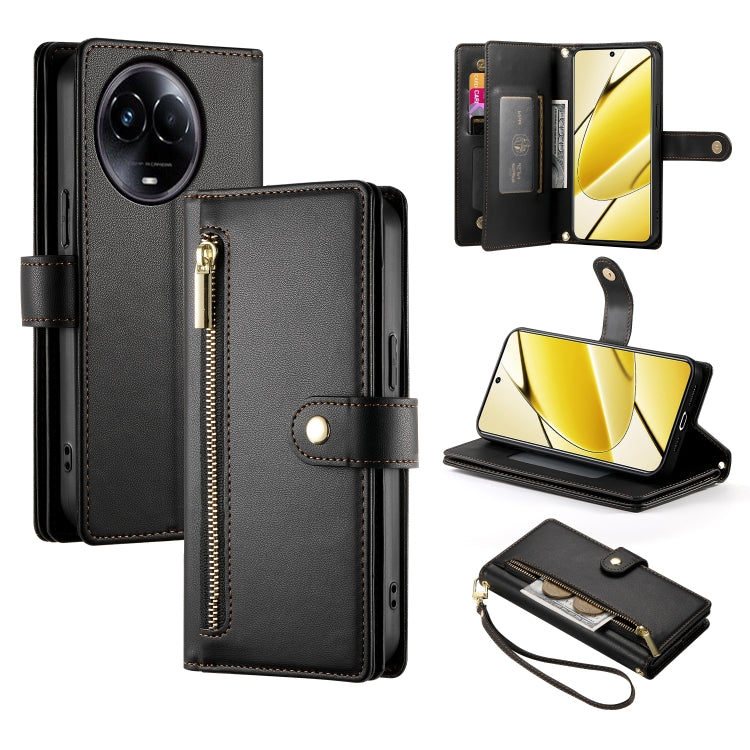 Nine Card-slot Zipper Wallet Bag Leather Phone Case, For Realme 11 4G, For Realme 11 5G / 11x, For Realme C53 / Narzo N53 4G, For Realme 11 Pro / 11 Pro+
