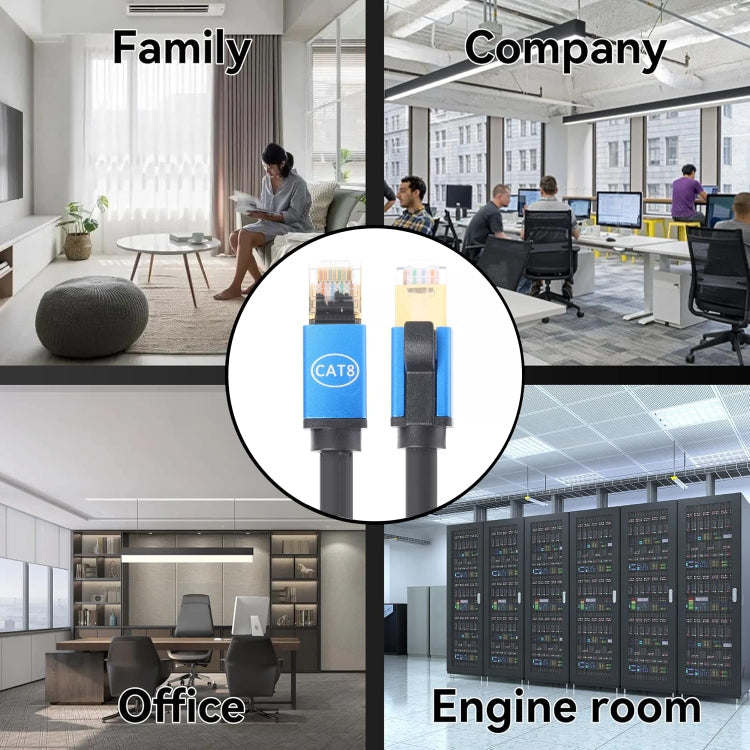 CAT8e Pure copper Computer Switch Router Ethernet Network LAN Cable, 1m, 2m, 3m, 5m, 8m, 10m, 15m, 20m, 30m