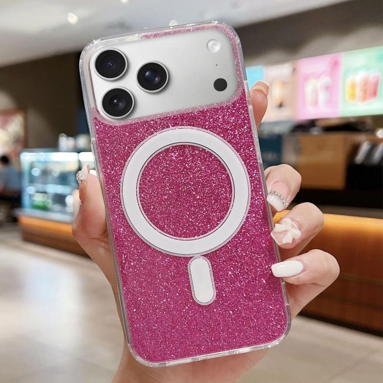 Acrylic Transparent Glitter MagSafe Phone Case, For iPhone 17e / 16e, For iPhone 17 Pro Max, For iPhone 17 Pro, For iPhone 17