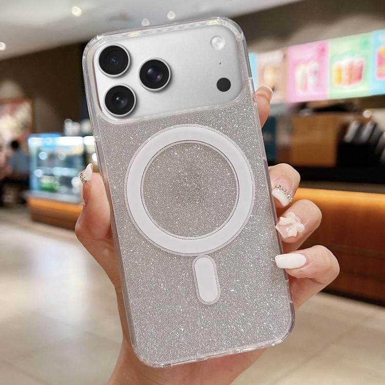 Acrylic Transparent Glitter MagSafe Phone Case, For iPhone 17e / 16e, For iPhone 17 Pro Max, For iPhone 17 Pro, For iPhone 17