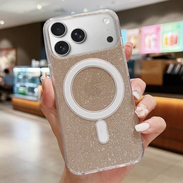 Acrylic Transparent Glitter MagSafe Phone Case, For iPhone 17e / 16e, For iPhone 17 Pro Max, For iPhone 17 Pro, For iPhone 17