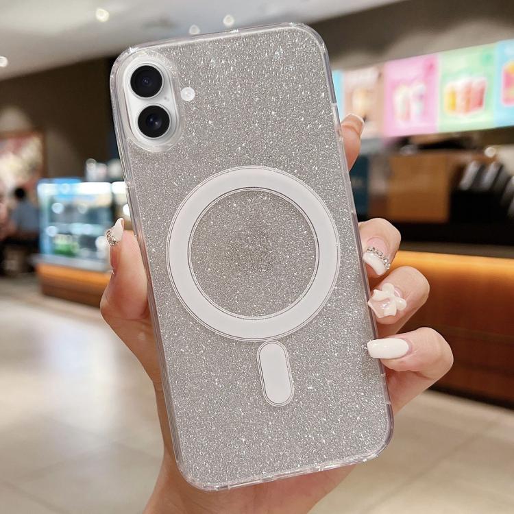 Acrylic Transparent Glitter MagSafe Phone Case, For iPhone 17e / 16e, For iPhone 17 Pro Max, For iPhone 17 Pro, For iPhone 17