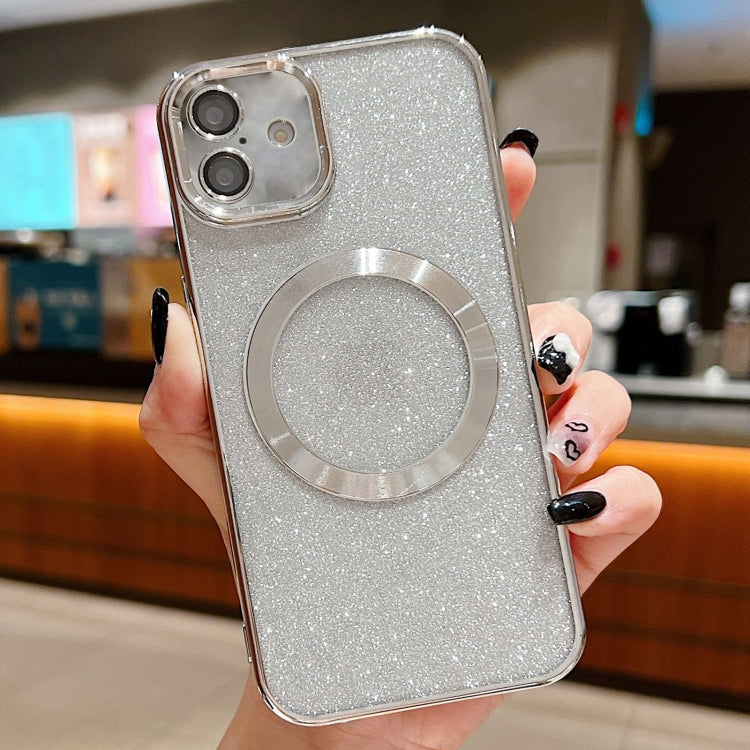 Electroplating Pure Color Glitter Powder MagSafe Phone Case, For iPhone 16, For iPhone 15 Pro Max, For iPhone 15 Pro